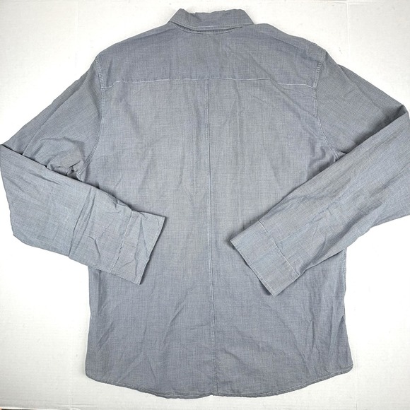 Frank & Eileen Shirt Micro Check Super 100's 2 Ply Shirt XL Blue Button Up EUC - Picture 3 of 10